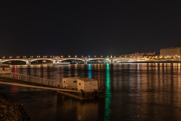 Fototapeta premium night panorama of the city of Budapest in Hungary