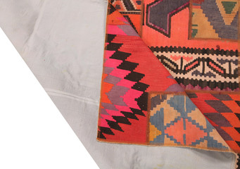 Old and modern Persian Colourful Arabesque and handmade carpet, rug gelim, patchwork, and Gabbeh...