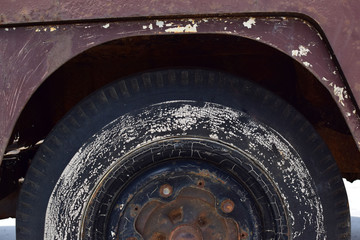 Old car wheels