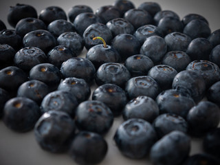 blueberries on a white background