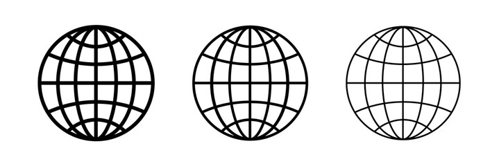 Globe icon. Planet earth icon vector illustration design. Web icon flat design set © SVIATOSLAV