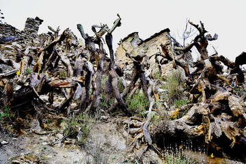 abandoned house in a mountain village in spain