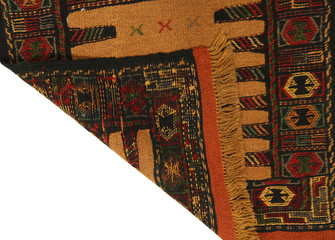 Old and modern Persian Colourful Arabesque and handmade carpet, rug gelim, patchwork, and Gabbeh...