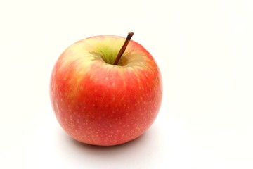 Red apple on white background. 
fresh apple harvest