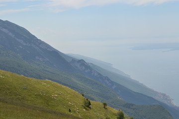 Fototapeta premium view from the top of the mountain