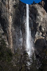 Fototapeta na wymiar Bridalveil Falls in Yosemite National Park