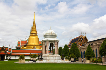 View of the gardens of the Grand Palace of Bangkok