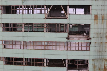 abandoned building with broken windows