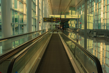 Barcelona international airport in Spain