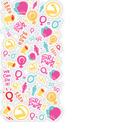 Vector pattern femenism illustration.