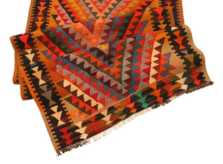 Old and modern Persian Colourful Arabesque and handmade carpet, rug gelim, and Gabbeh with the...