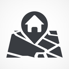Home location icon - From property, commercial house and real estate icons, mortgage icons - obrazy, fototapety, plakaty
