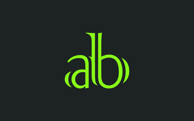 ab or ba and a, b Lowercase Letter Initial Logo Design, Vector Template