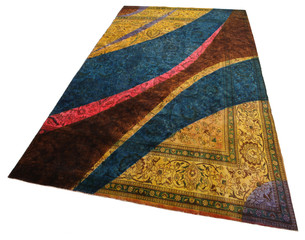 Old and modern Persian Colourful Arabesque and handmade carpet, rug gelim, and Gabbeh with the...