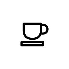 Cafe User Interface Outline Icon Logo Vector Illustration
