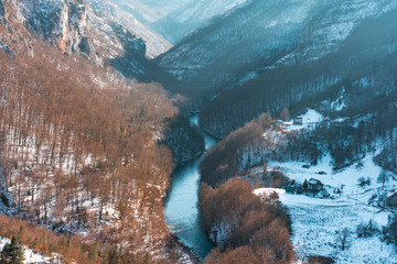 Canyon of Tara river (Kanjon reke Tare) in Montenegro
