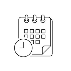 Calendar vector icon. Time, clock sign. Deadline icon