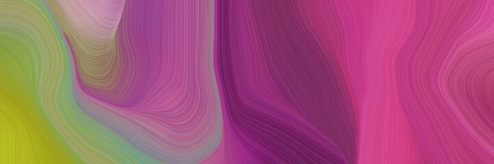 Fototapeta premium smooth swirl waves background illustration with antique fuchsia, moderate pink and dark khaki color