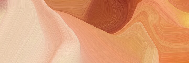 elegant graphic with waves. modern soft curvy waves background design with dark salmon, wheat and sienna color