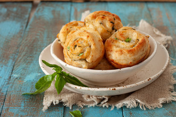 Homemade Cheese Muffin with Basil