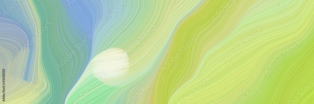 Poster elegant graphic background with tan, dark khaki and cadet blue color. elegant curvy swirl waves back