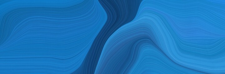 background elegant graphic with strong blue, midnight blue and teal blue color. smooth swirl waves background illustration