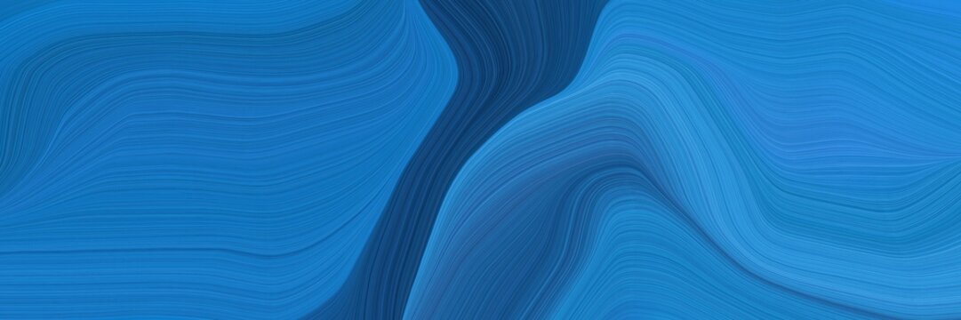 background elegant graphic with strong blue, midnight blue and teal blue color. smooth swirl waves background illustration © Eigens