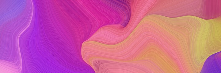 Fototapeta premium elegant graphic with waves. contemporary waves illustration with pale violet red, dark khaki and medium orchid color