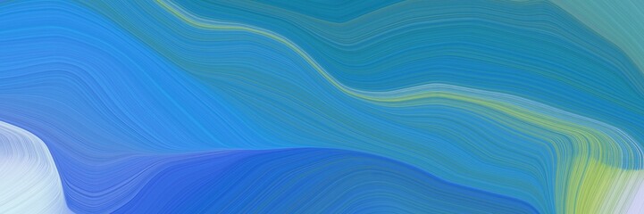 dynamic elegant graphic. modern soft curvy waves background design with steel blue, pastel blue and cadet blue color