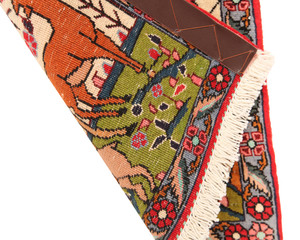 Old and modern Persian Colourful Arabesque and handmade carpet, rug gelim, and Gabbeh with the...