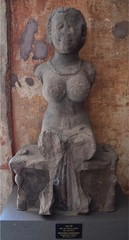 Fototapeta na wymiar Gwalior, Madhya Pradesh/India - March 15, 2020 : Sculpture of Mother Goddess built in 5th Century A.D.