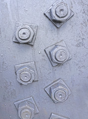 metal bolts on metal surface