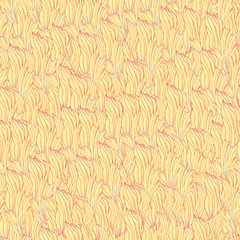 Yellow abstract seamless pattern. Vector endless wave interweaving for fabric, home textile, bedding.