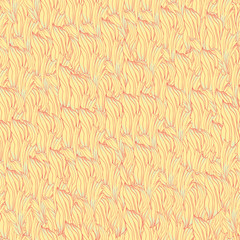 Yellow abstract seamless pattern. Vector endless wave interweaving for fabric, home textile, bedding.