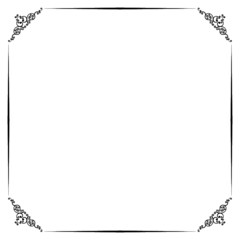 Obraz premium Border ornament pattern frame. Decorative Line Border Frame