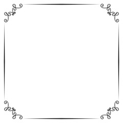 Border ornament pattern frame. Decorative Line Border Frame