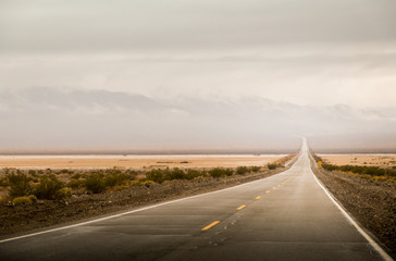 A Lonely Long Road with a Stunning Scenic Landscape View