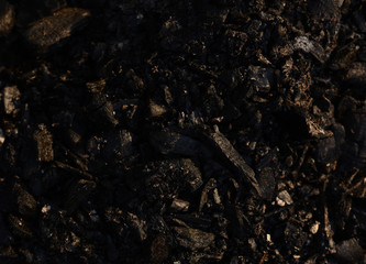 charcoal, extinct bonfire, background, texture, details