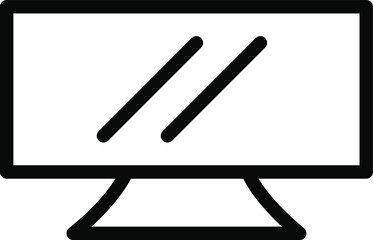 Television icon black and white. Enjoy your package.