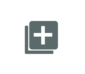 add playlist icon isolated on white background, add on playlist 