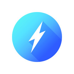 Flash icon. Bolt of lightning vector. Lightning illustration. Streak of lightning sign. Electric bolt flash icon. Lightning design element. Thunder strike logo. Charge flash icon. Thunderbolt