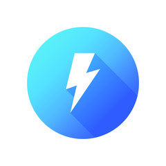 Flash icon. Bolt of lightning vector. Lightning illustration. Streak of lightning sign. Electric bolt flash icon. Lightning design element. Thunder strike logo. Charge flash icon. Thunderbolt