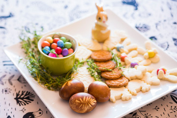 traditional Romanian orthodox Easter table 