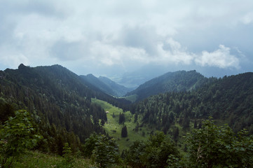 Fototapeta na wymiar Panorama von dem Hochfelln