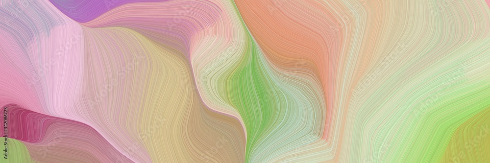 Poster smooth elegant graphic background with tan, mulberry and dark khaki color. smooth swirl waves backgr