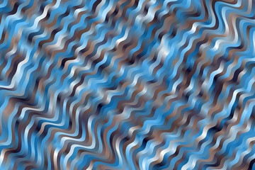 Blue and brown waves vector background.