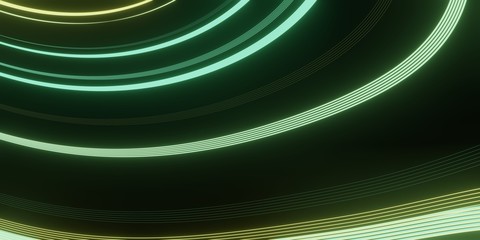 3d business flyer template or corporate banner design with neon wave