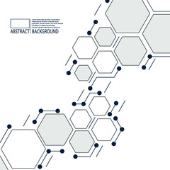 Fototapeta premium Background hexagon . Medicine, science, technology.