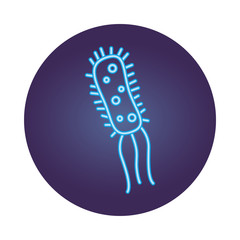 bacterium particle neon style icon