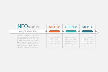 Vector iInfographic template for business, presentations, web design, 3 options.